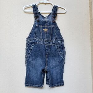 OshKosh B'gosh Blue Denim Overalls with Adjustable Straps.  Size 24 mths
